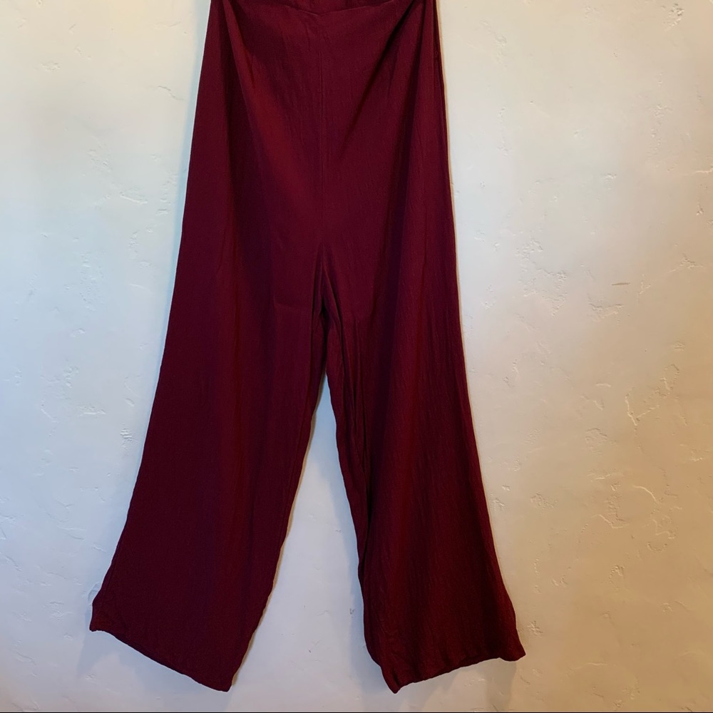 Forever 21 Palazzo Leg Red Jumpsuit Size Medium - Picture 3 of 15